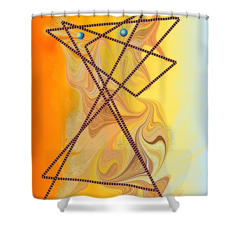  Shower Curtain featuring the digital art No. 836 by John Grieder