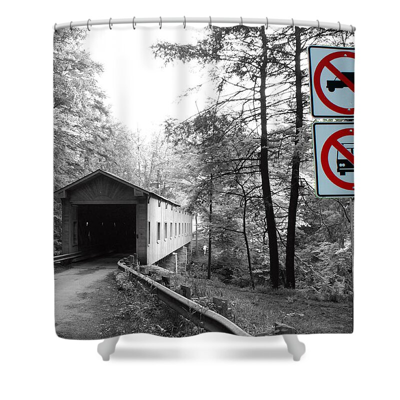 No Access Shower Curtain featuring the photograph No Access by Michelle Joseph-Long