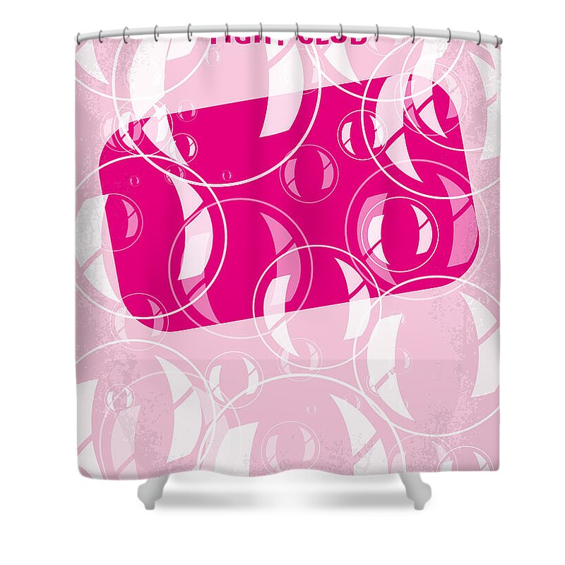 Fight Club Shower Curtain featuring the digital art No027 My fight club minimal movie poster by Chungkong Art