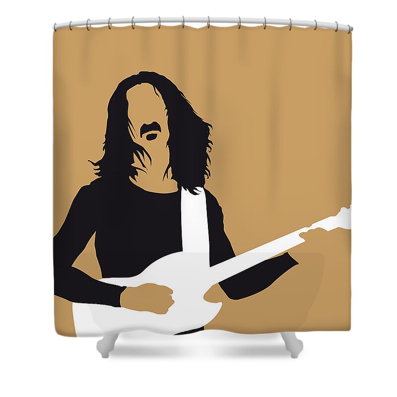 Frank Shower Curtain featuring the digital art No040 MY FRANK ZAPPA Minimal Music poster by Chungkong Art
