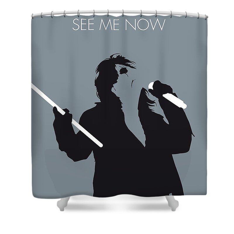 Alice Shower Curtain featuring the digital art No047 MY ALICE COOPER Minimal Music poster by Chungkong Art