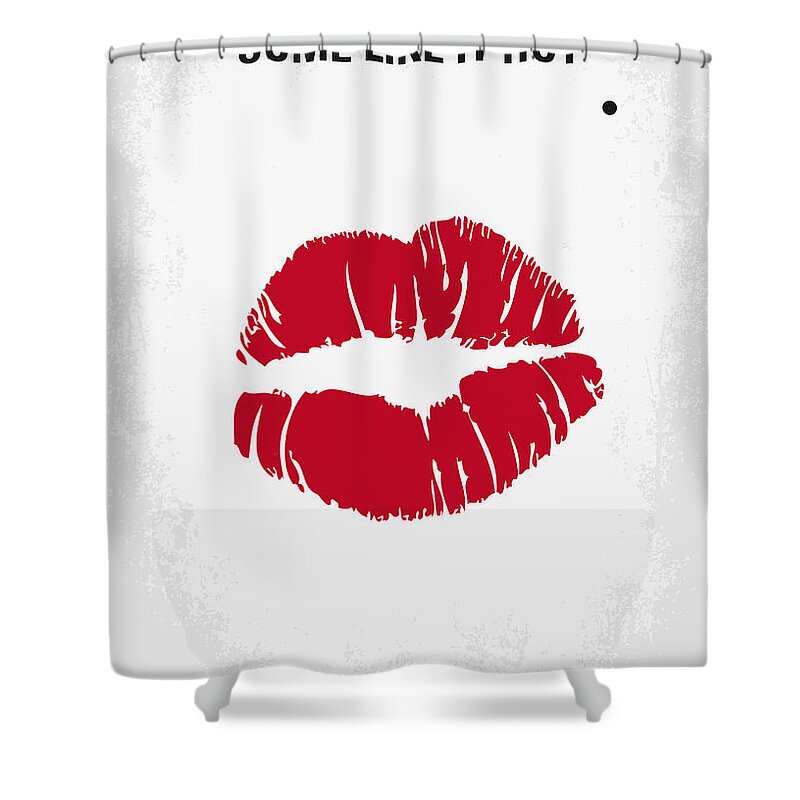 Some Shower Curtain featuring the digital art No116 My SOME LIKE IT HOT minimal movie poster by Chungkong Art