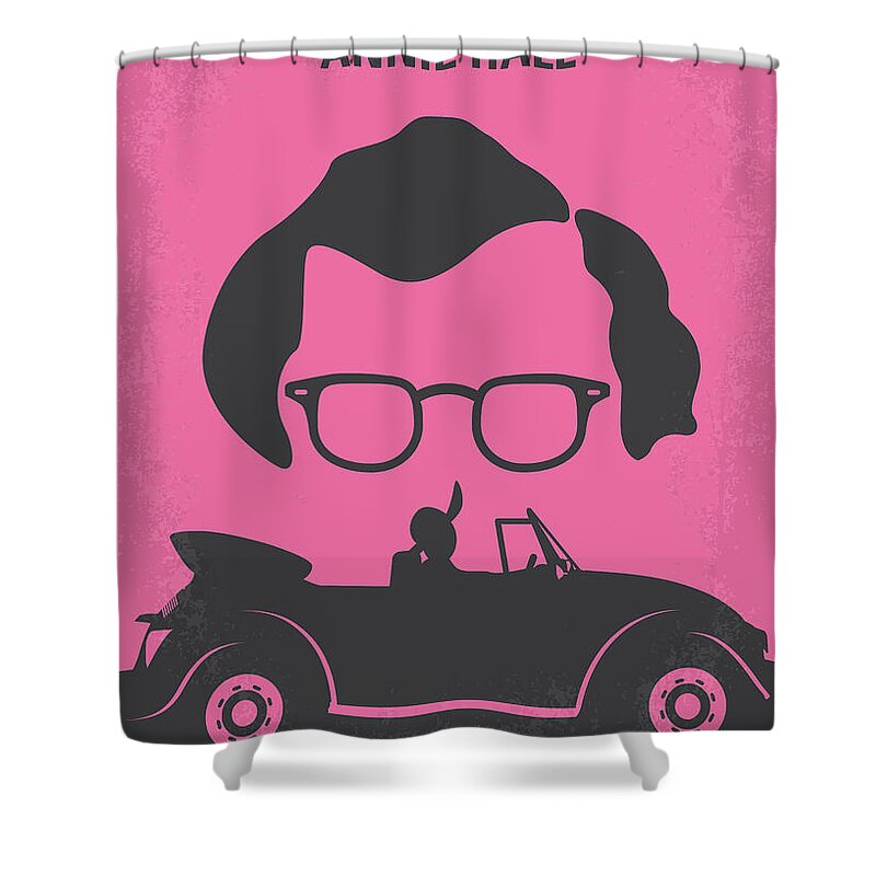 Annie Shower Curtain featuring the digital art No147 My Annie Hall minimal movie poster by Chungkong Art