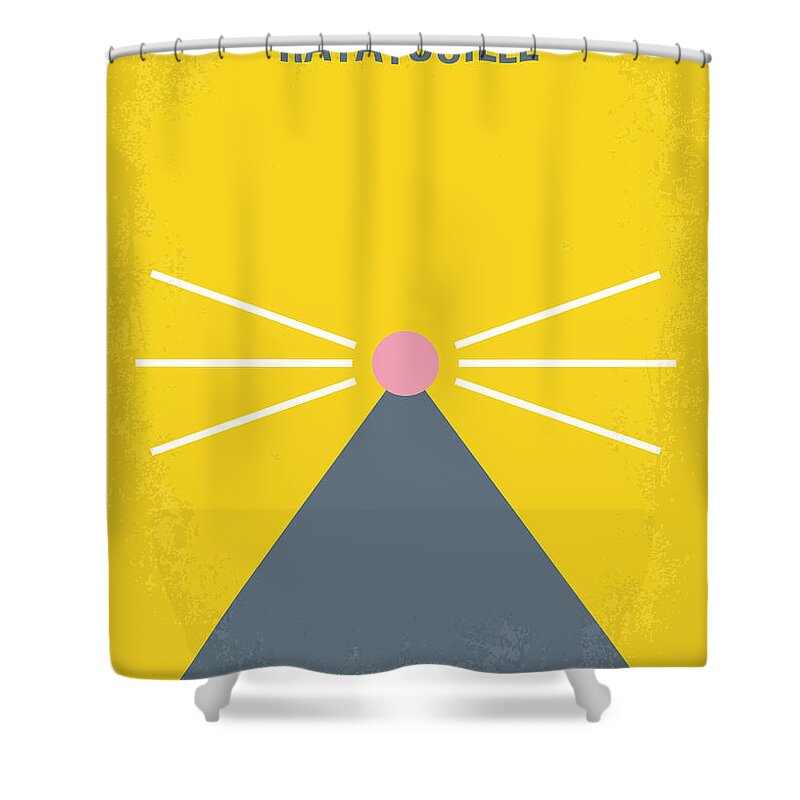 Ratatouille Shower Curtain featuring the digital art No163 My Ratatouille minimal movie poster by Chungkong Art