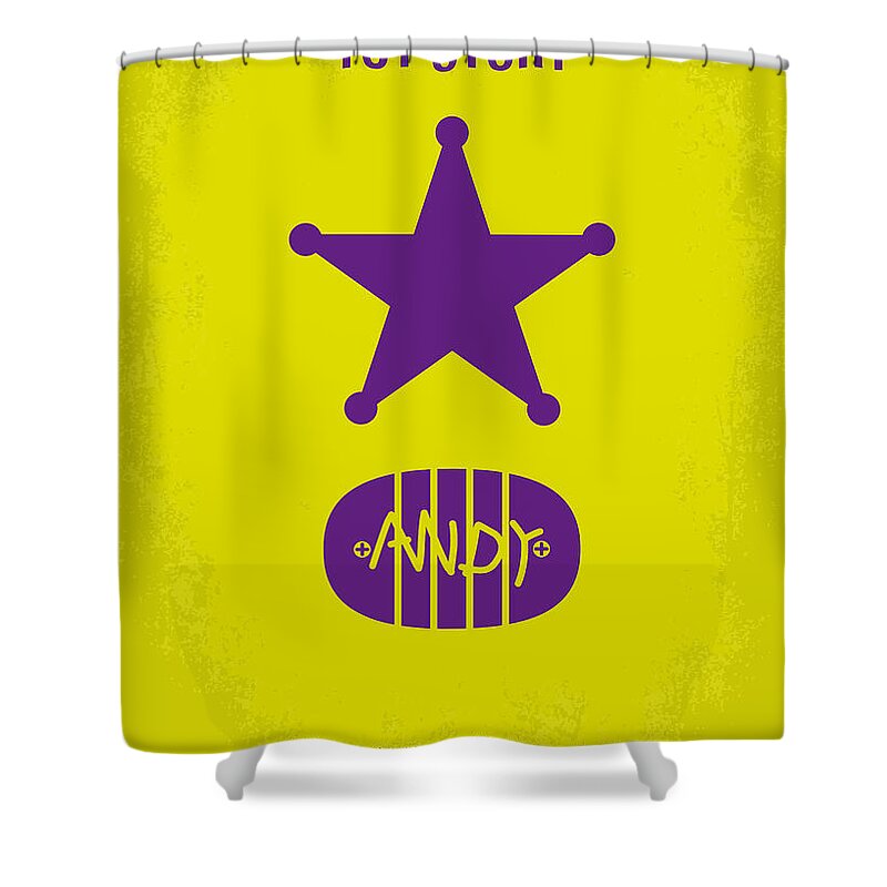 Toy Story Shower Curtain featuring the digital art No190 My Toy Story minimal movie poster by Chungkong Art