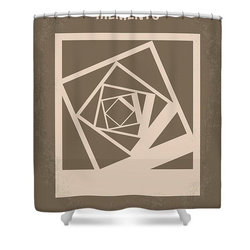 Memento Shower Curtain featuring the digital art No243 My Memento minimal movie poster by Chungkong Art