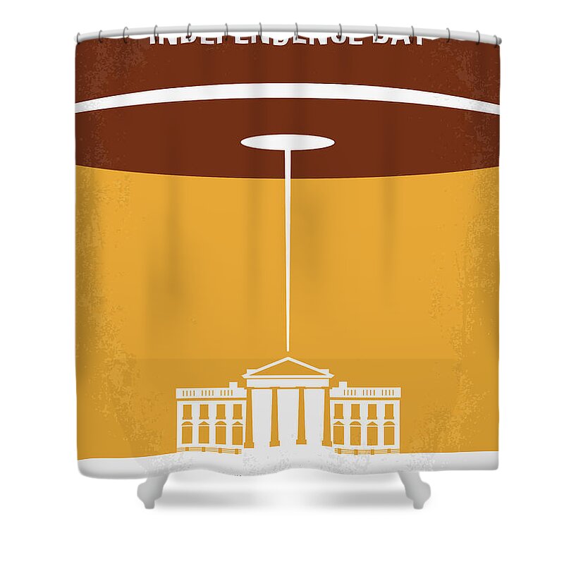 Independence Day Shower Curtain featuring the digital art No249 My INDEPENDENCE DAY minimal movie poster by Chungkong Art