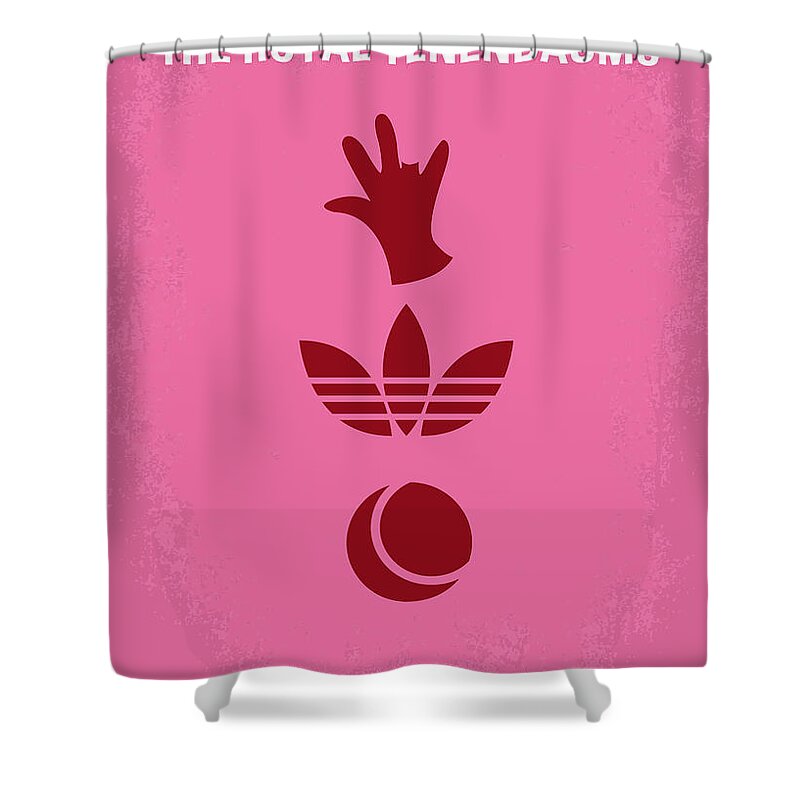 The Royal Tenenbaums Shower Curtain featuring the digital art No320 My The Royal Tenenbaums minimal movie poster by Chungkong Art