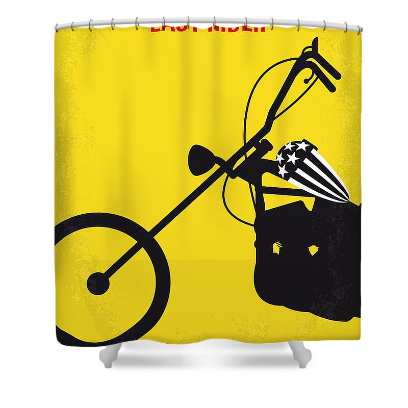 Easy Shower Curtain featuring the digital art No333 My EASY RIDER minimal movie poster by Chungkong Art