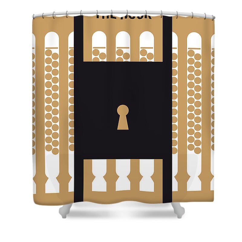 The Rock Shower Curtain featuring the digital art No339 My The Rock minimal movie poster by Chungkong Art