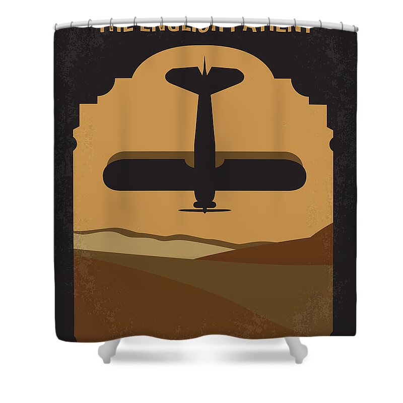English Shower Curtain featuring the digital art No361 My The English Patient minimal movie poster by Chungkong Art