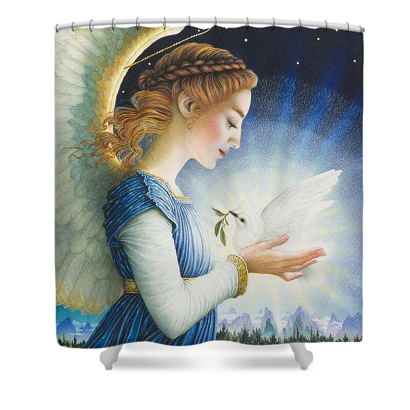 Christmas Shower Curtain featuring the painting Noel by Lynn Bywaters