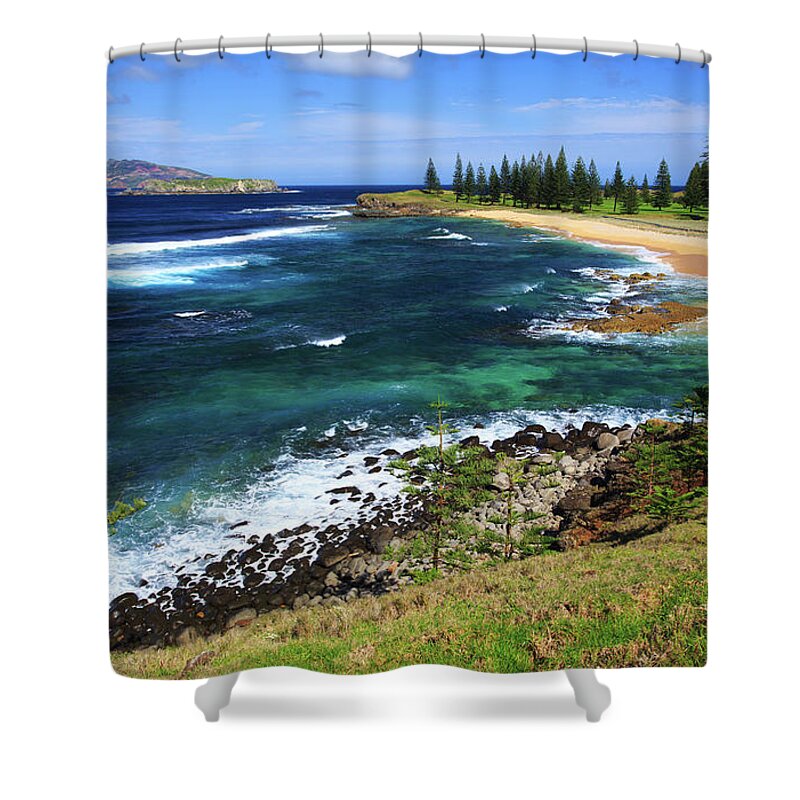 Scenics Shower Curtain featuring the photograph Norfolk Island by Steve Daggar Photography