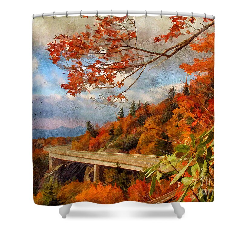 Texture Shower Curtain featuring the photograph North Carolina by Darren Fisher