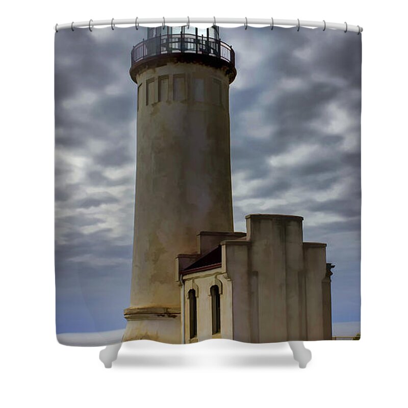 North Head Lighthouse Shower Curtain featuring the photograph North Head Lighthouse by Cathy Anderson