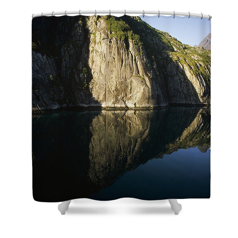 Feb0514 Shower Curtain featuring the photograph Norwegian Fjord Glacial Carved Granite by Tui De Roy