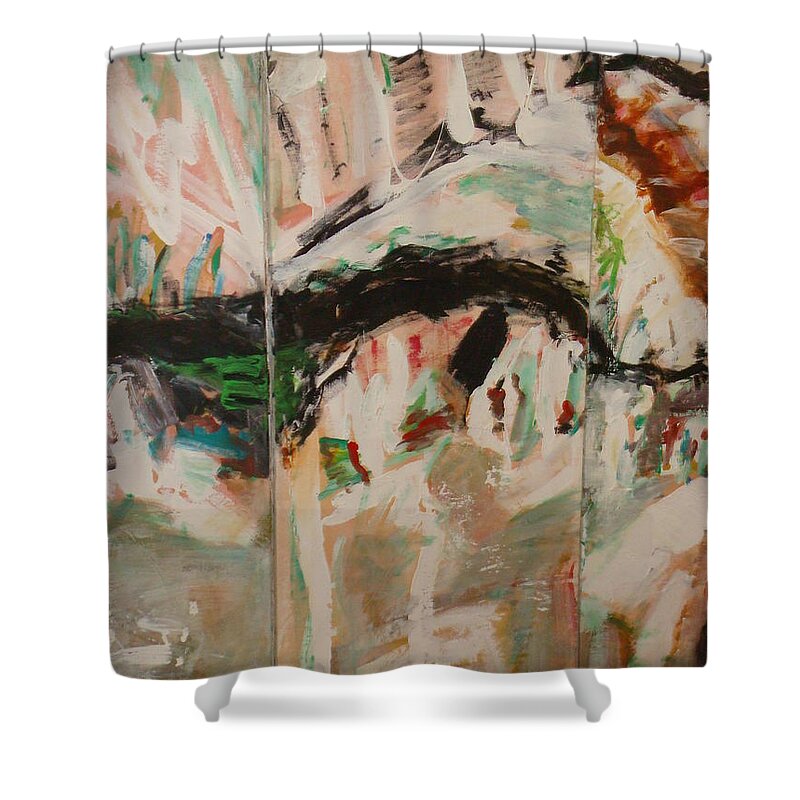 Time Shower Curtain featuring the painting Nostalgies Of Venice by Fereshteh Stoecklein