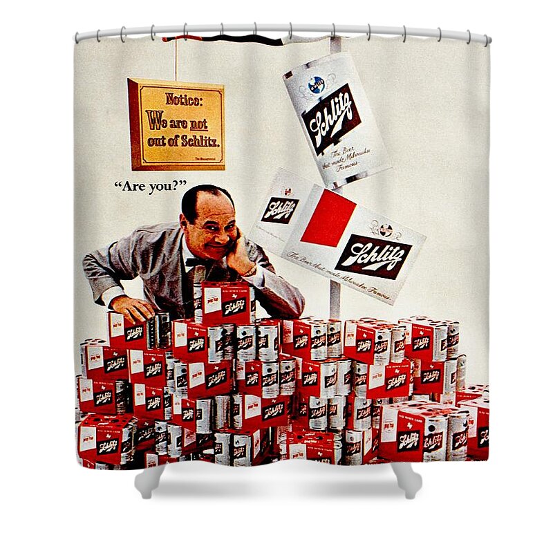Schlitz Shower Curtain featuring the photograph Not Out of Schlitz by Benjamin Yeager