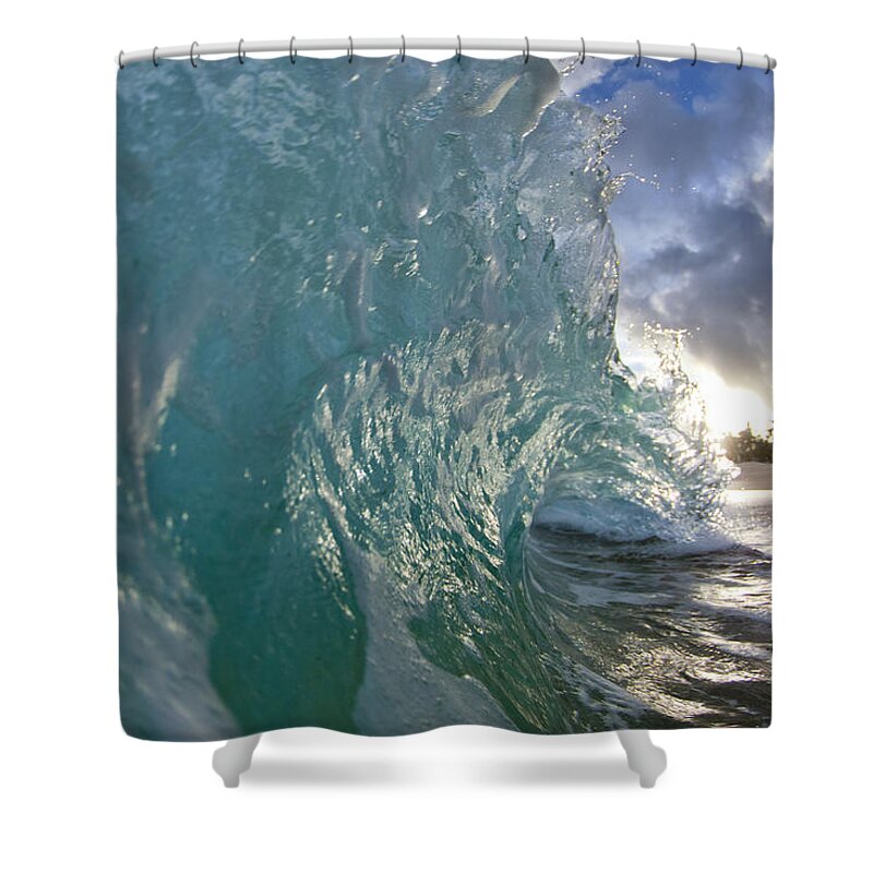 Coconut Curl Shower Curtain featuring the photograph Coconut Curl by Sean Davey
