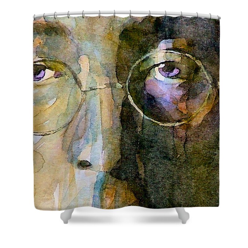 John Lennon Shower Curtain featuring the painting Nothin Gonna Change My World by Paul Lovering