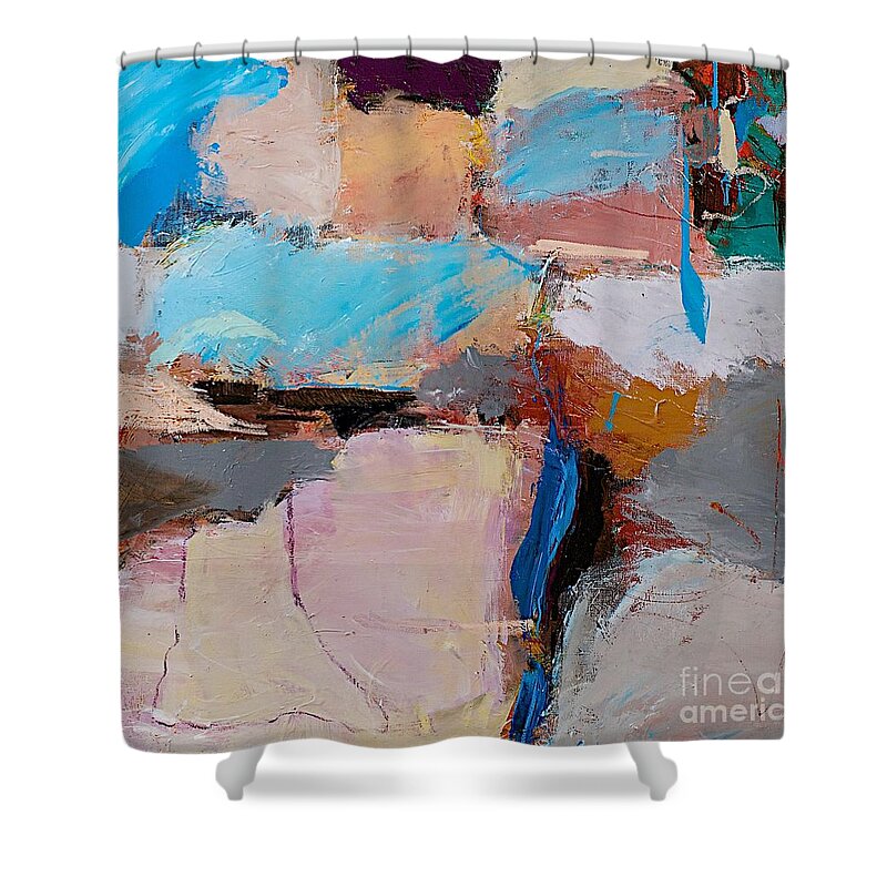 Landscape Shower Curtain featuring the painting Nothing of Everything by Allan P Friedlander