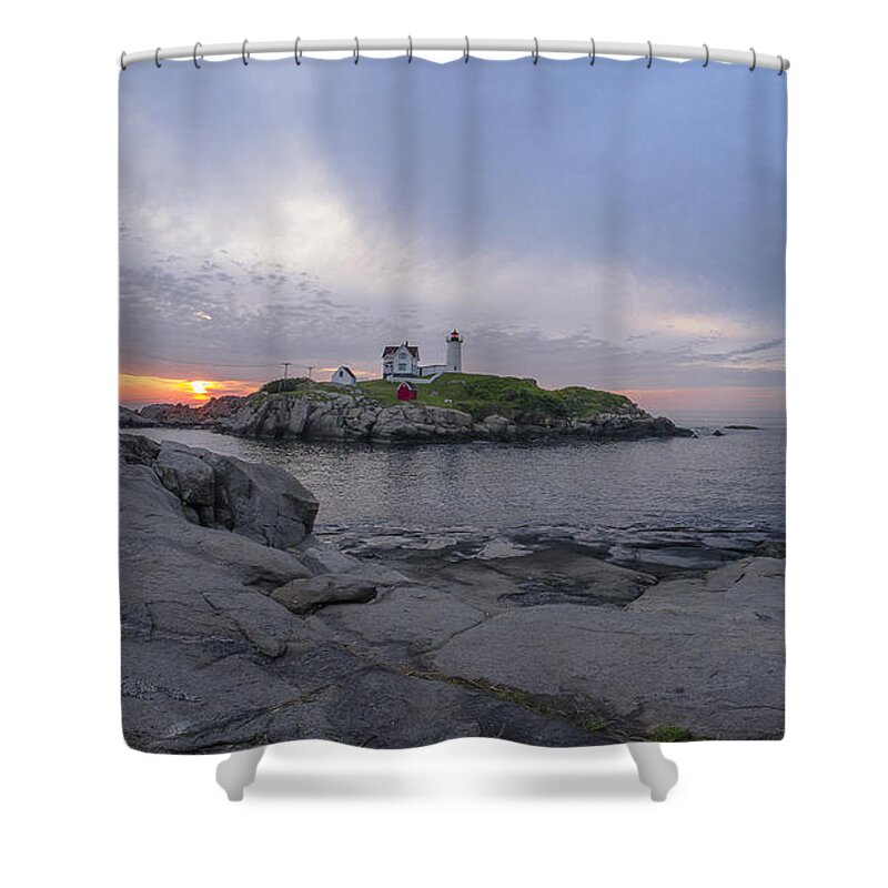 Lighthouse Shower Curtain featuring the photograph Nubble Lighthouse by Steven Ralser