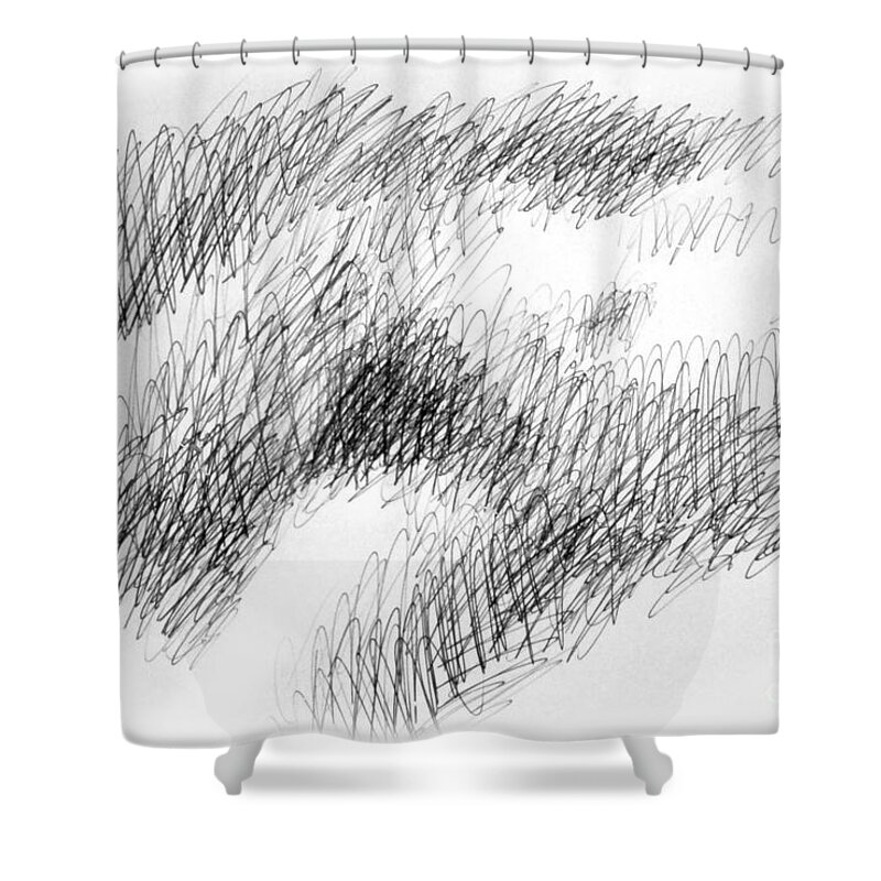 Sketches Shower Curtain featuring the drawing Nude Female Abstract Drawings 1 by Gordon Punt