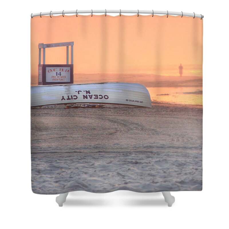 Beach Shower Curtain featuring the photograph Ocean City Beach Patrol by Lori Deiter