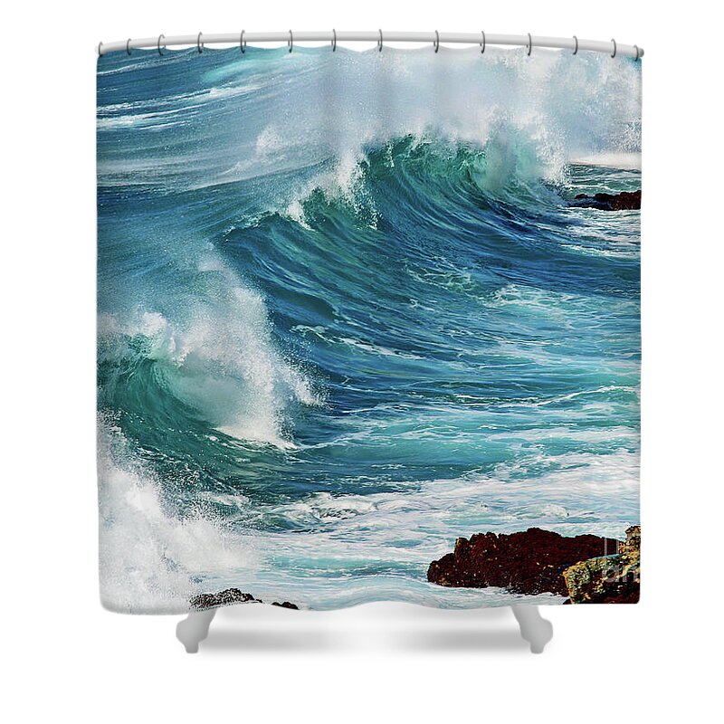 Ocean Photography Shower Curtain featuring the photograph Ocean Majesty by Patricia Griffin Brett