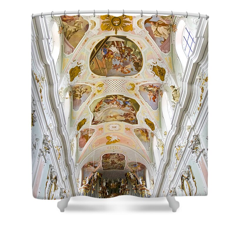 Organ Shower Curtain featuring the photograph Ochsenhausen organ by Jenny Setchell