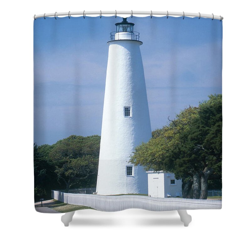 Lighthouse Shower Curtain featuring the photograph Ocracoke Lighthouse by Bruce Roberts