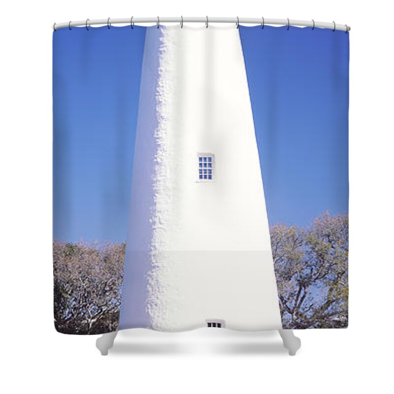Photography Shower Curtain featuring the photograph Ocracoke Lighthouse Ocracoke Island by Panoramic Images