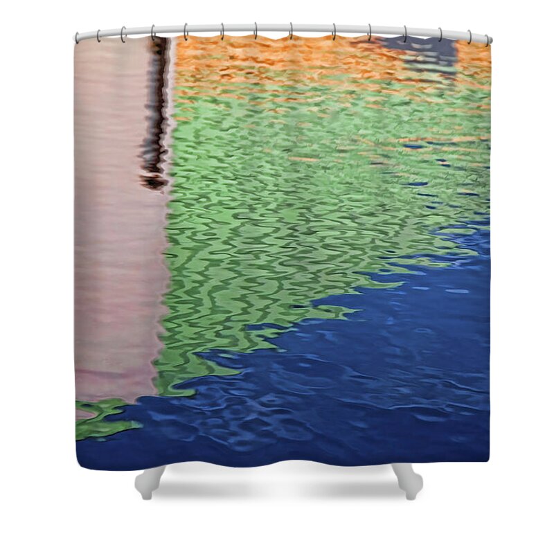 Water Shower Curtain featuring the digital art Ode to Hockney by John Hansen