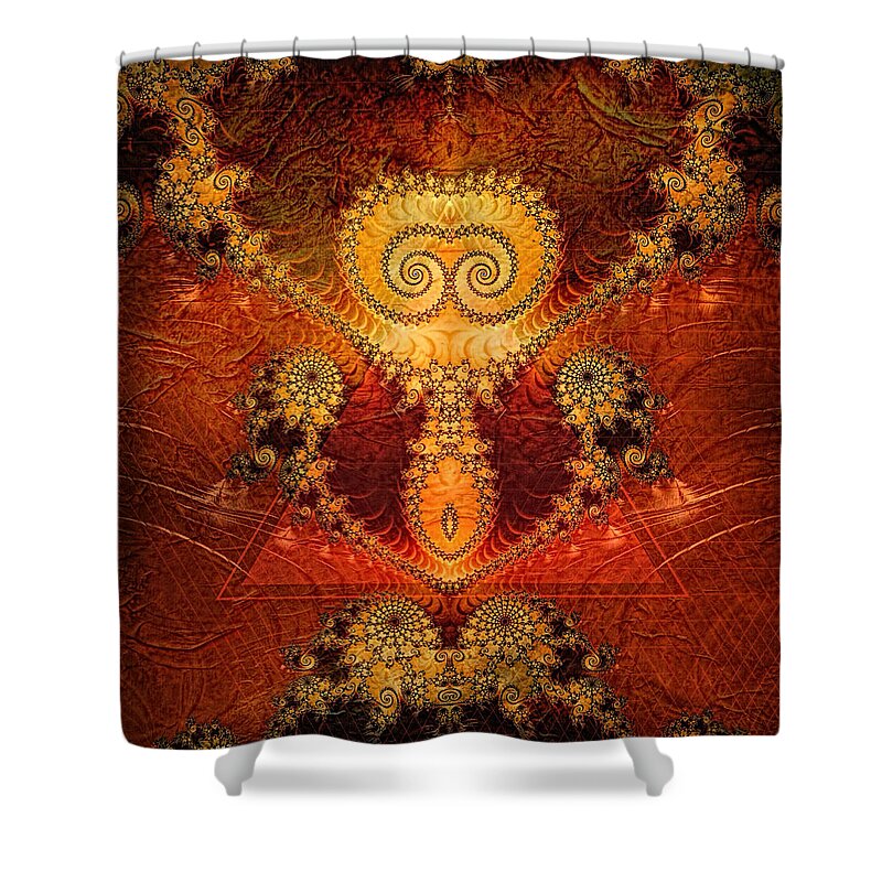 Fractal Shower Curtain featuring the digital art Of Course We Built the Pyramids by Roger Passman