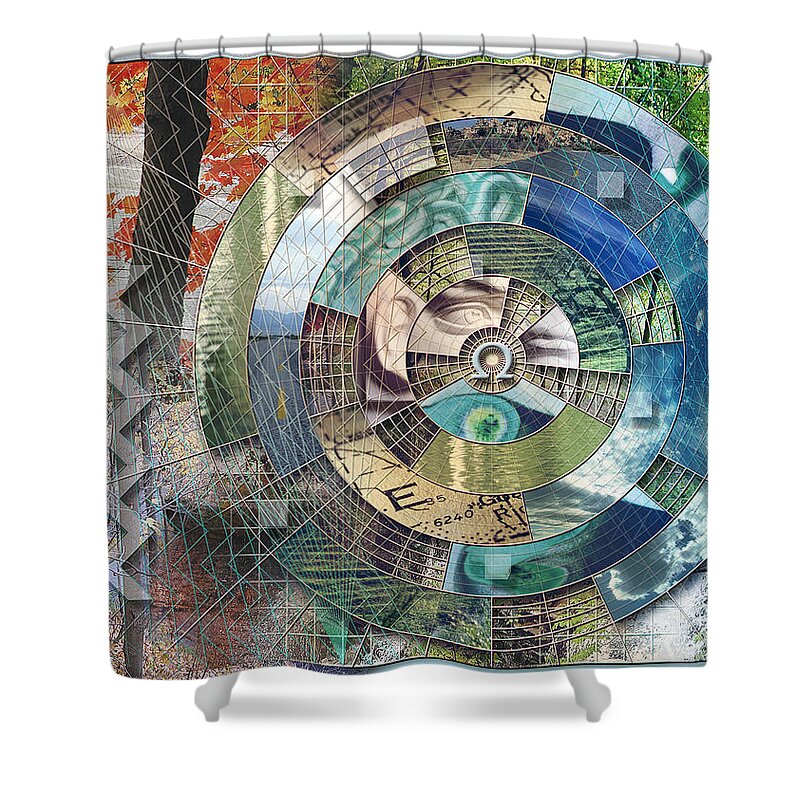 Greenery Shower Curtain featuring the digital art Off the Grid by Linda Carruth