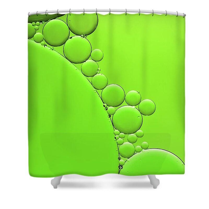 Environmental Conservation Shower Curtain featuring the photograph Oil And Water Abstract Background by Assalve