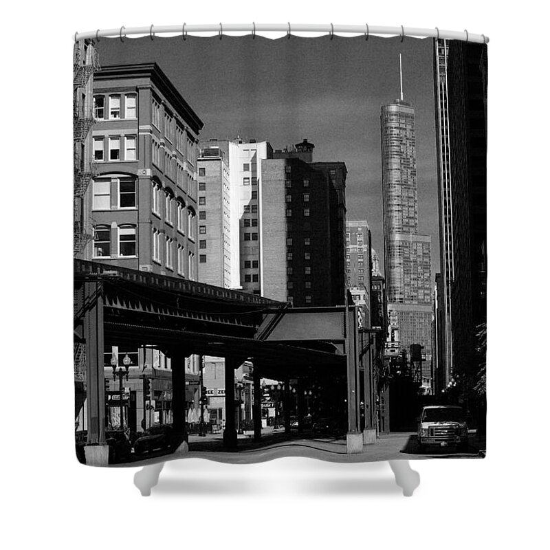 Usa Shower Curtain featuring the photograph Old and New Chicago by Frank J Casella