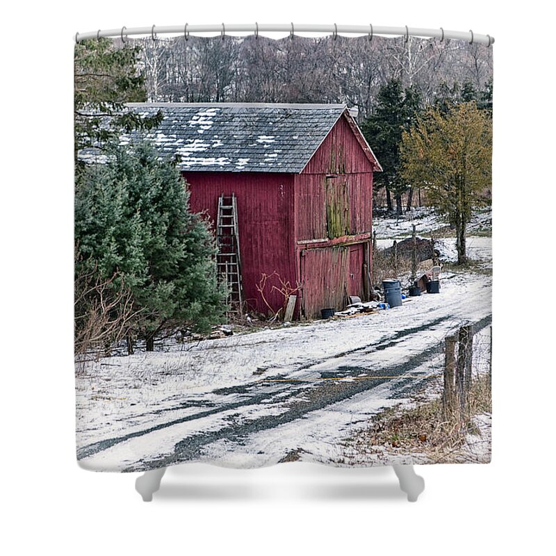 Barn Shower Curtain featuring the photograph Old Barn by Steve Ladner