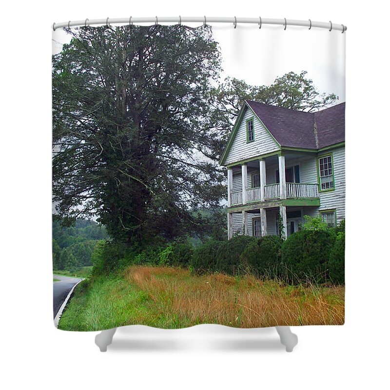 Old Houses Shower Curtain featuring the photograph Old Galloway House in Rosman NC by Duane McCullough