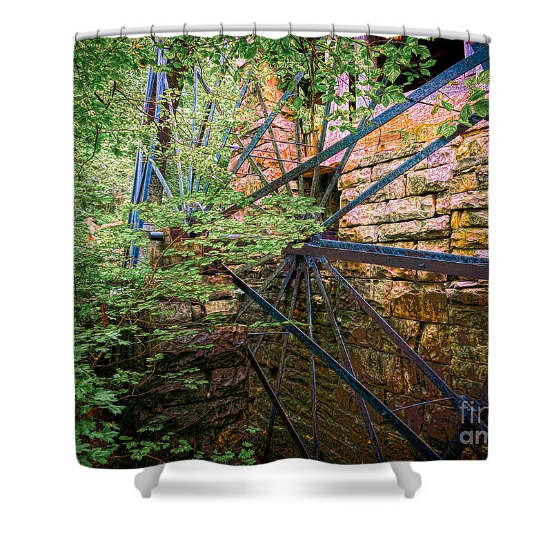 Hdr Shower Curtain featuring the photograph Old Mill by Bob Mintie