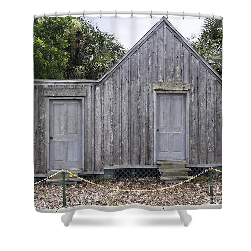 Ryckman Shower Curtain featuring the photograph Old Post Office in Melbourne Beach by Allan Hughes