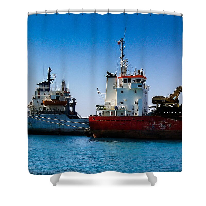Ships Shower Curtain featuring the photograph Old Ships by Kevin Desrosiers