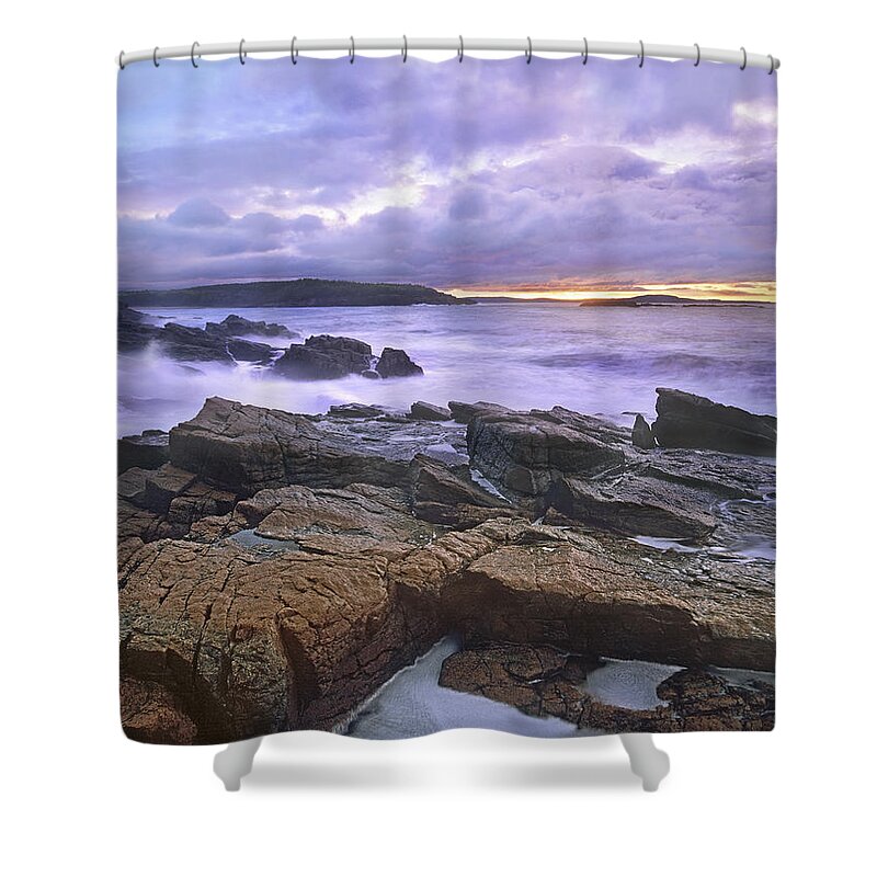 533804 Shower Curtain featuring the photograph Old Soaker Acadia Maine by Tim Fitzharris
