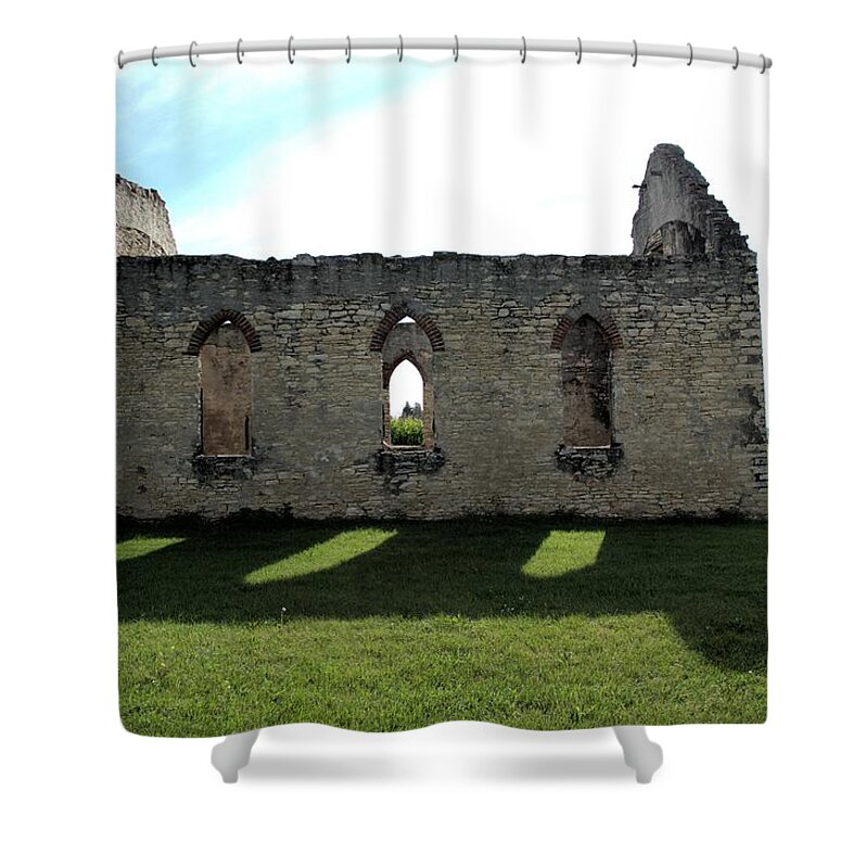 Abandoned Shower Curtain featuring the photograph Old Stone Church 3 by Bonfire Photography