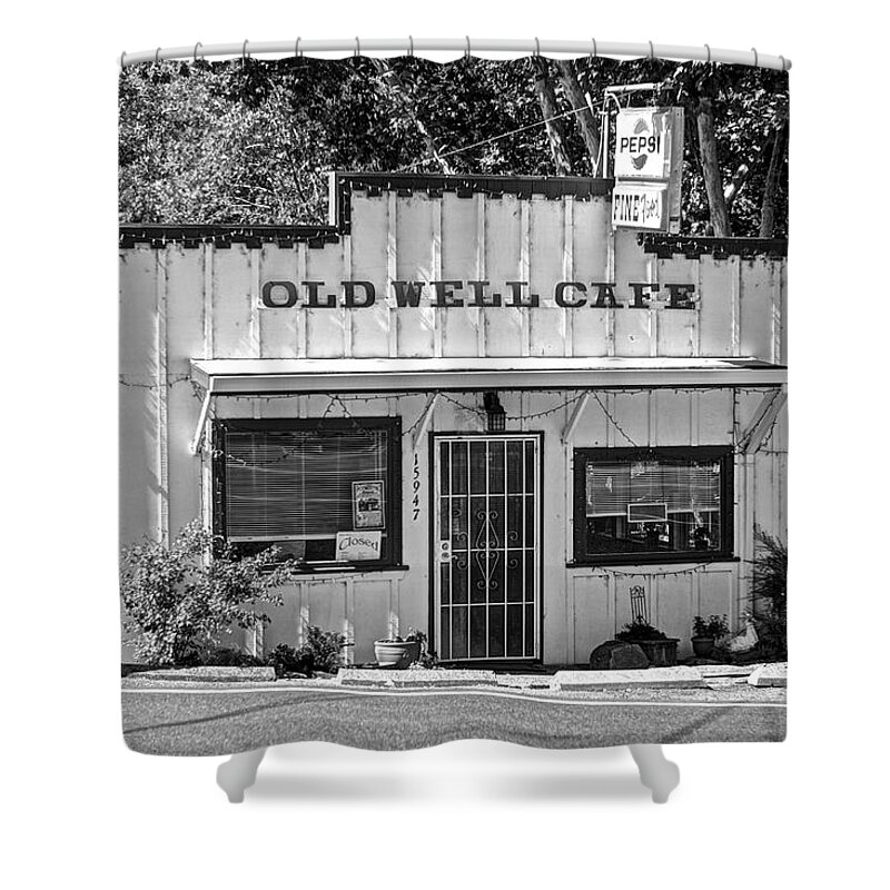 Antiques Shower Curtain featuring the photograph Old Well Cafe in Drytown by SC Heffner