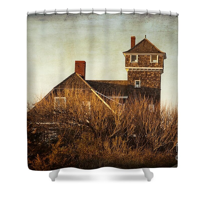 Sandy Hook Shower Curtain featuring the photograph On the Hook by Debra Fedchin