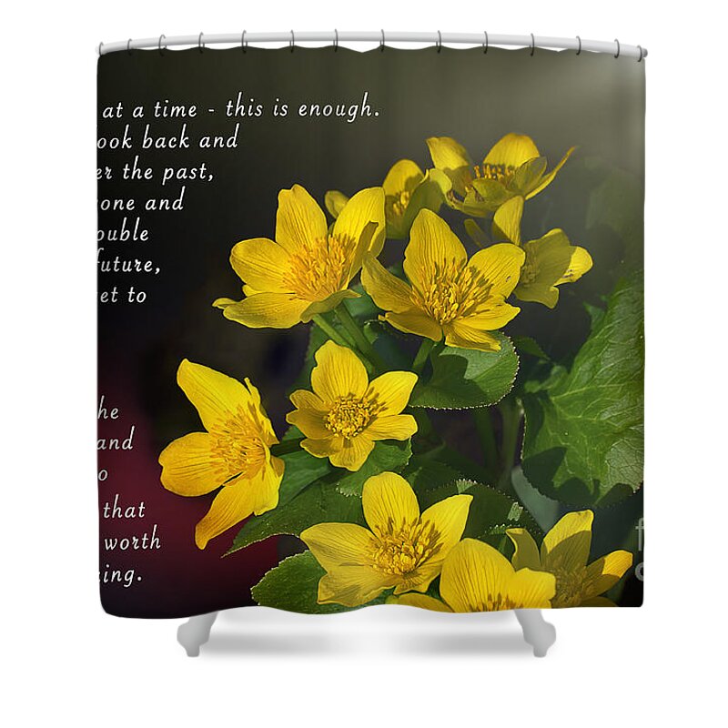 Water Lilly Shower Curtain featuring the photograph One Day at a Time by Gwen Gibson