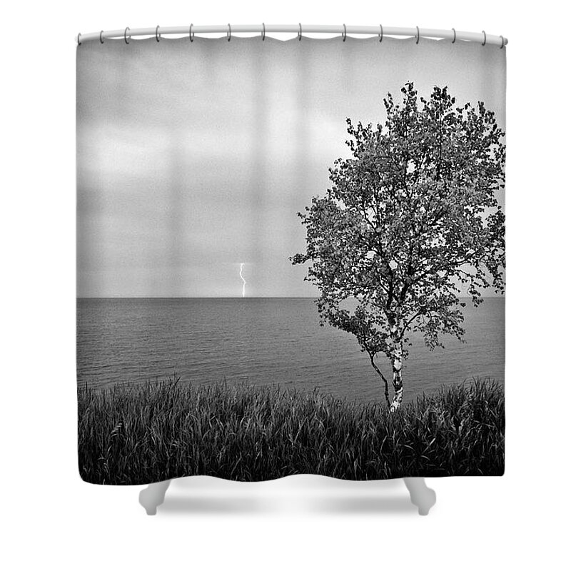 Lake Superior Shower Curtain featuring the photograph One on One by Doug Gibbons