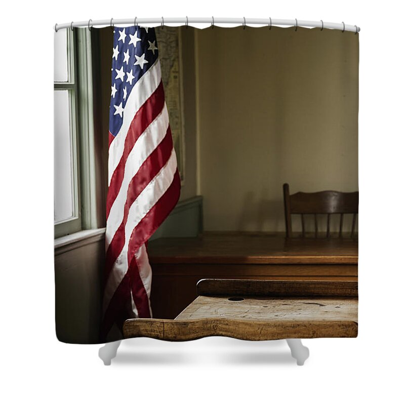 School Shower Curtain featuring the photograph One Room School by Margie Hurwich