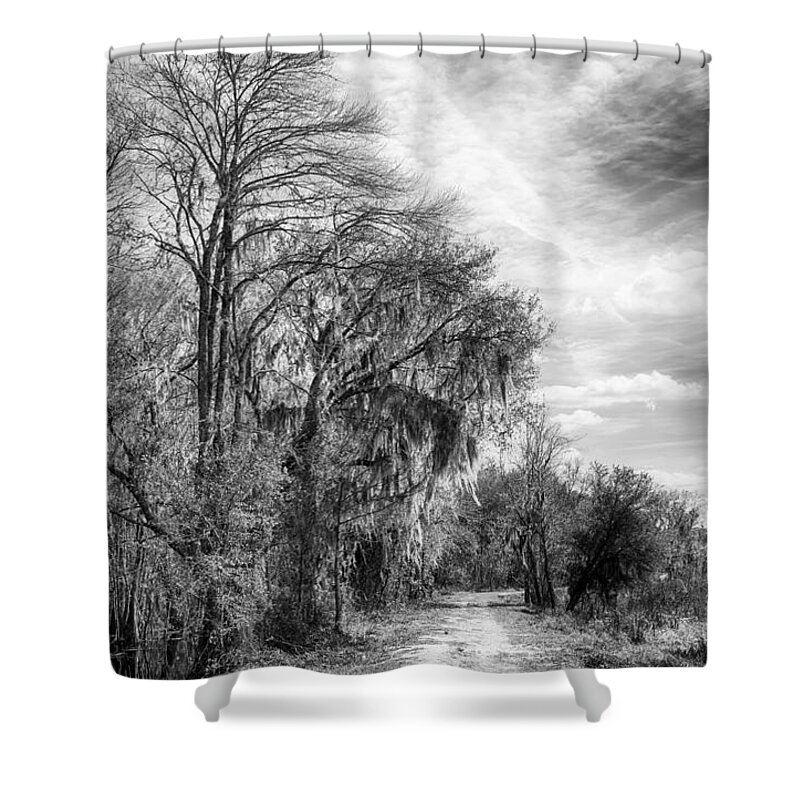 ;nature Shower Curtain featuring the photograph One the Levy by Howard Salmon